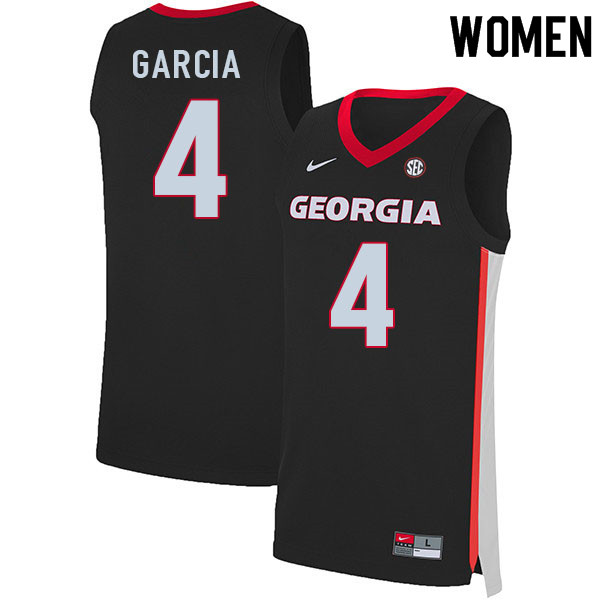 Women #4 Andrew Garcia Georgia Bulldogs College Basketball Jerseys Sale-Black